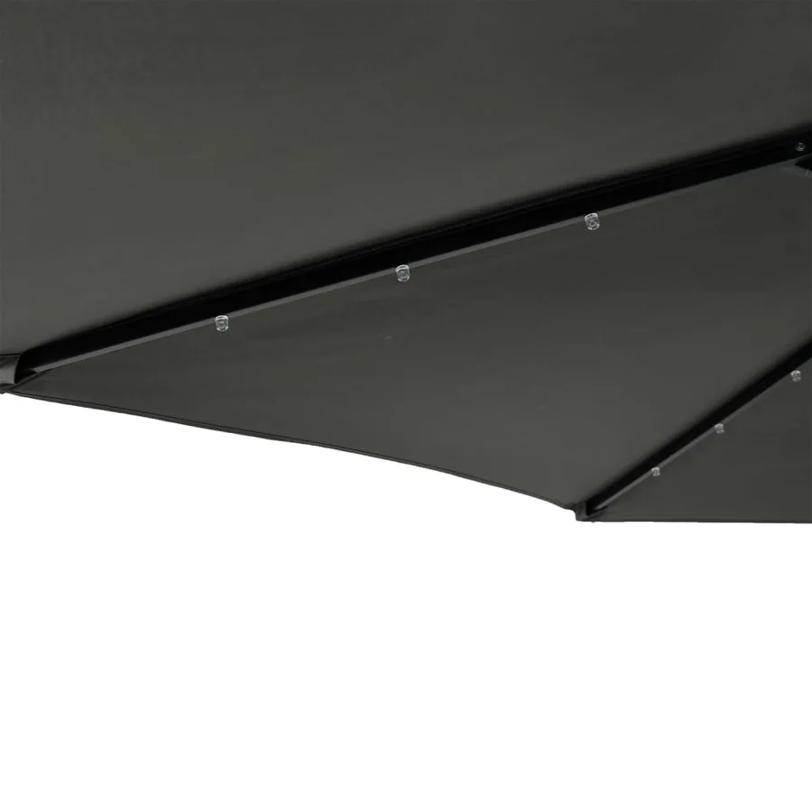 Parasol de jardin LED et mât en acier anthracite 225x225x212 cm - 10