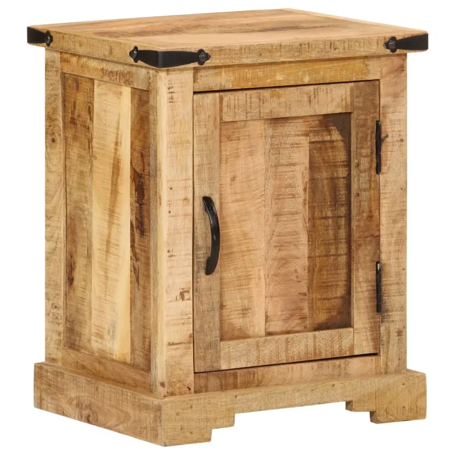 Table de chevet 40x35x50 cm bois de manguier massif - 10