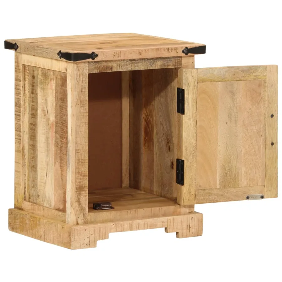 Table de chevet 40x35x50 cm bois de manguier massif - 3