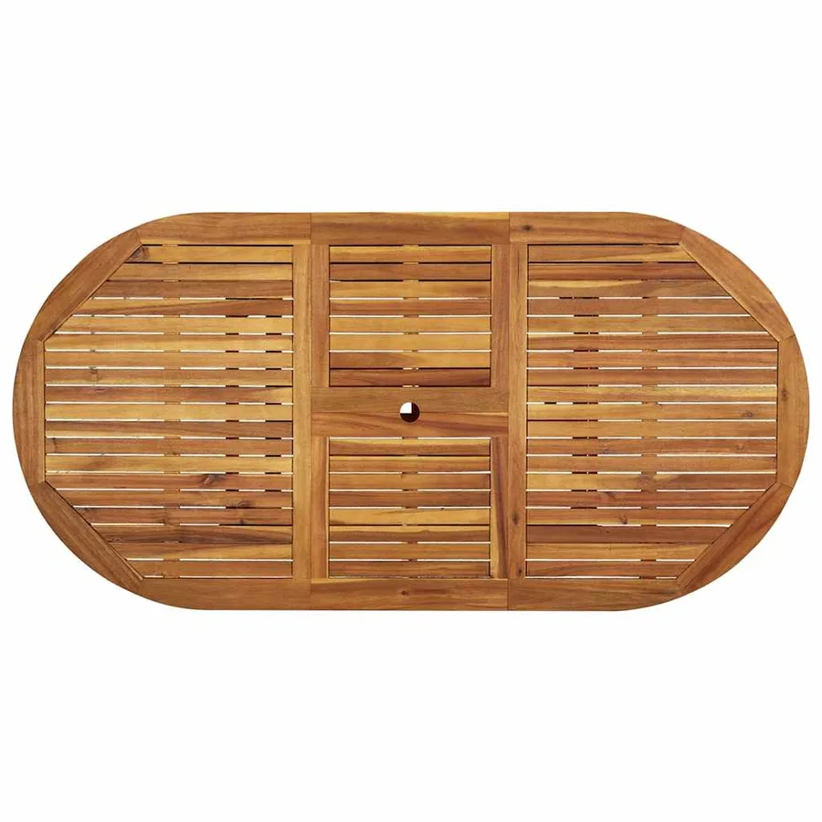 Ensemble à manger de jardin 5pcs bois d'acacia solide textilène - 10