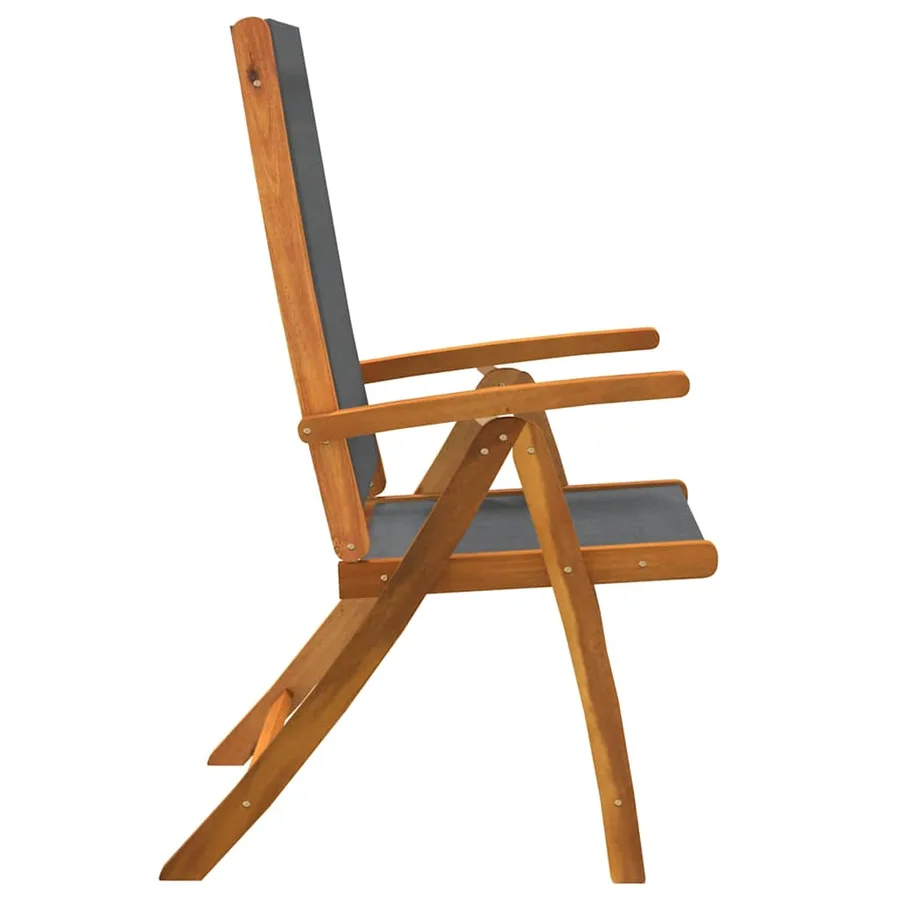 Ensemble à manger de jardin 5pcs bois d'acacia solide textilène - 9