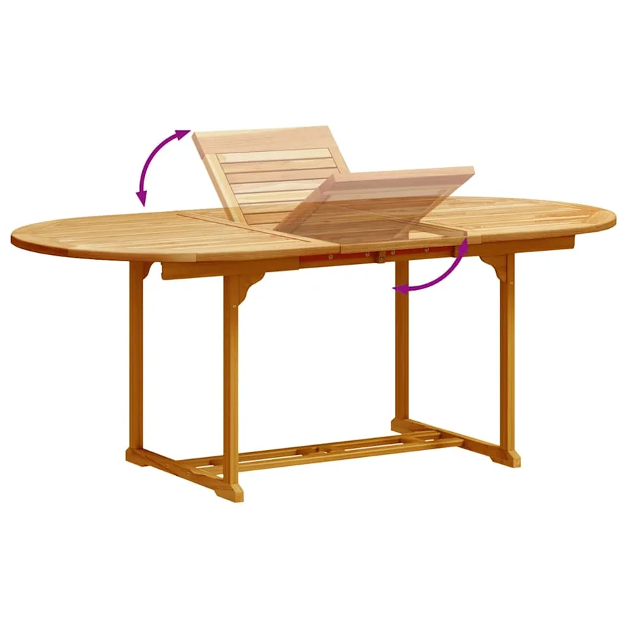 Ensemble à manger de jardin 5pcs bois d'acacia solide textilène - 6