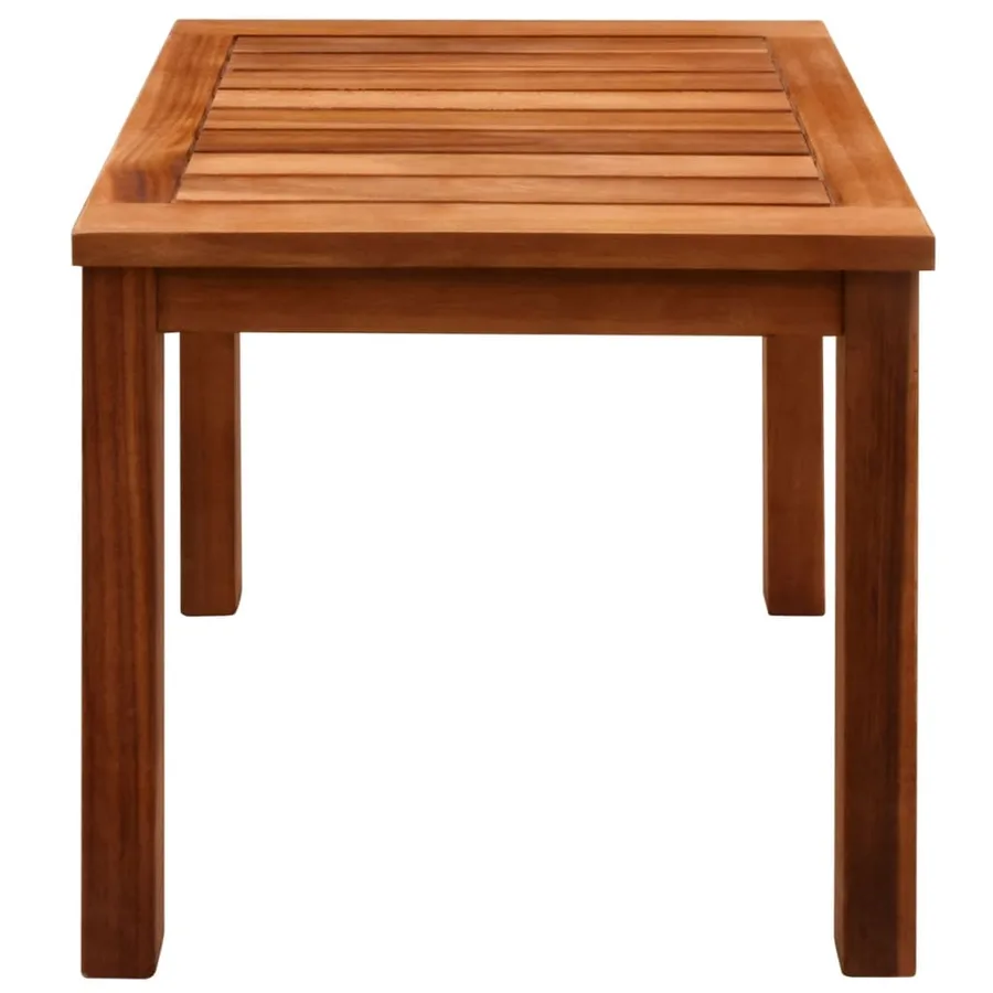 Chaises longues lot de 2 table gris bois d'acacia et textilène - 37