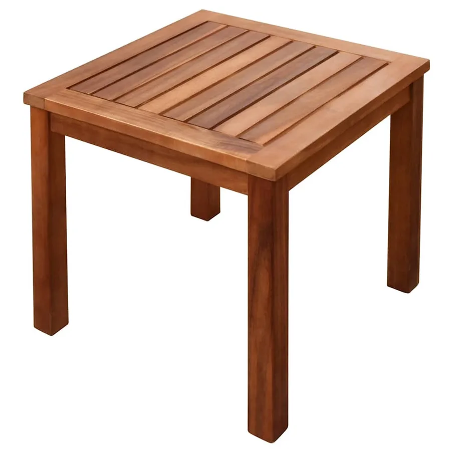 Chaises longues lot de 2 table gris bois d'acacia et textilène - 38
