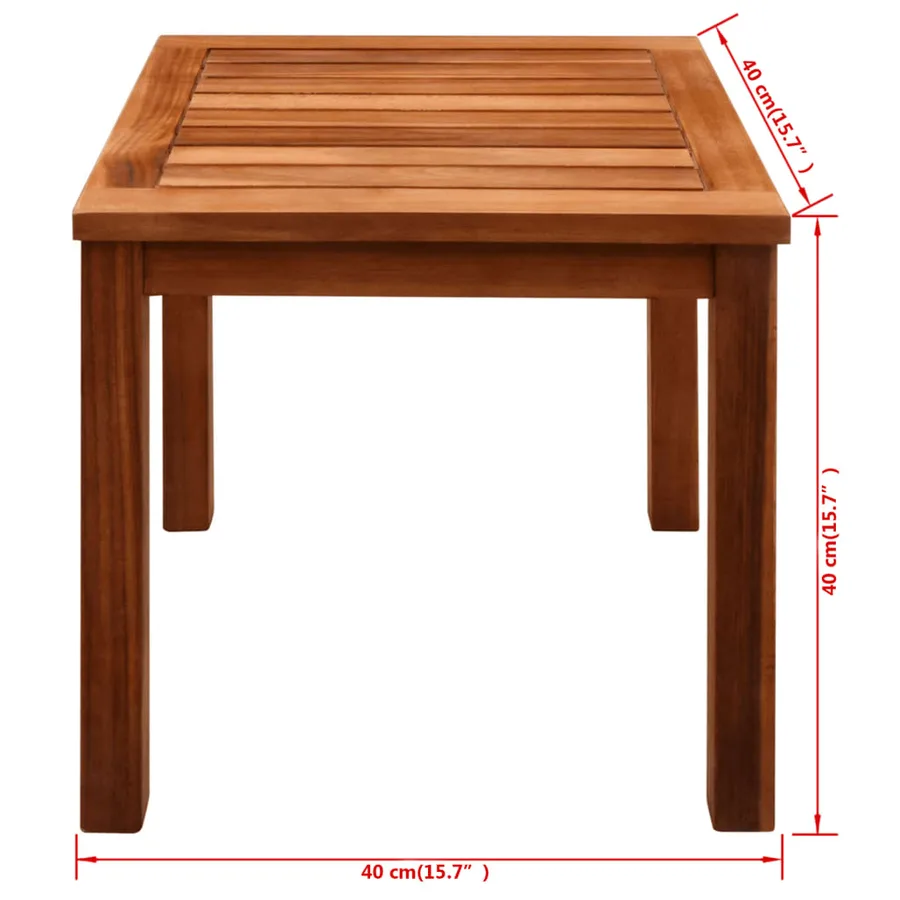 Chaises longues lot de 2 table gris bois d'acacia et textilène - 40