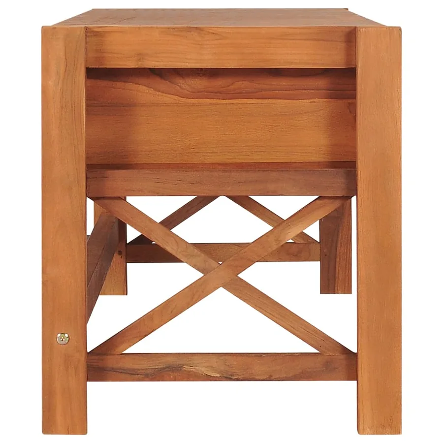 Meuble TV 140x40x45 cm Bois de teck - 4