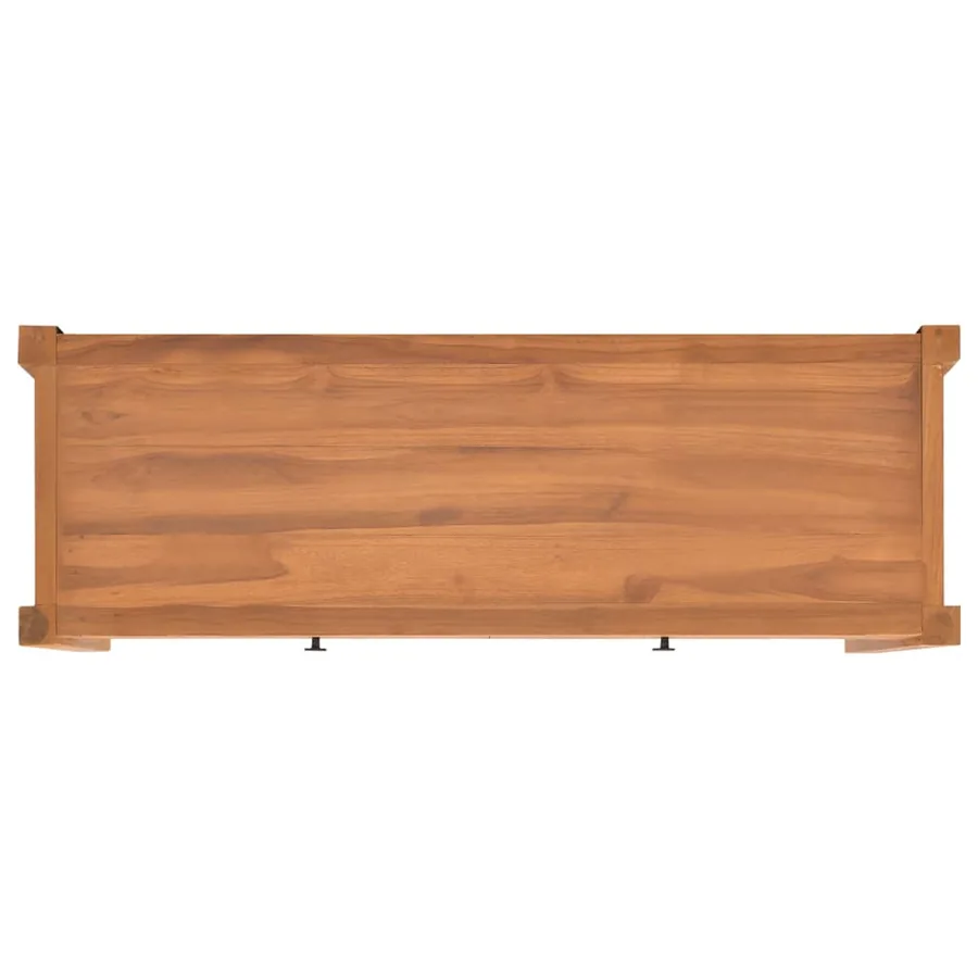 Meuble TV 140x40x45 cm Bois de teck - 6