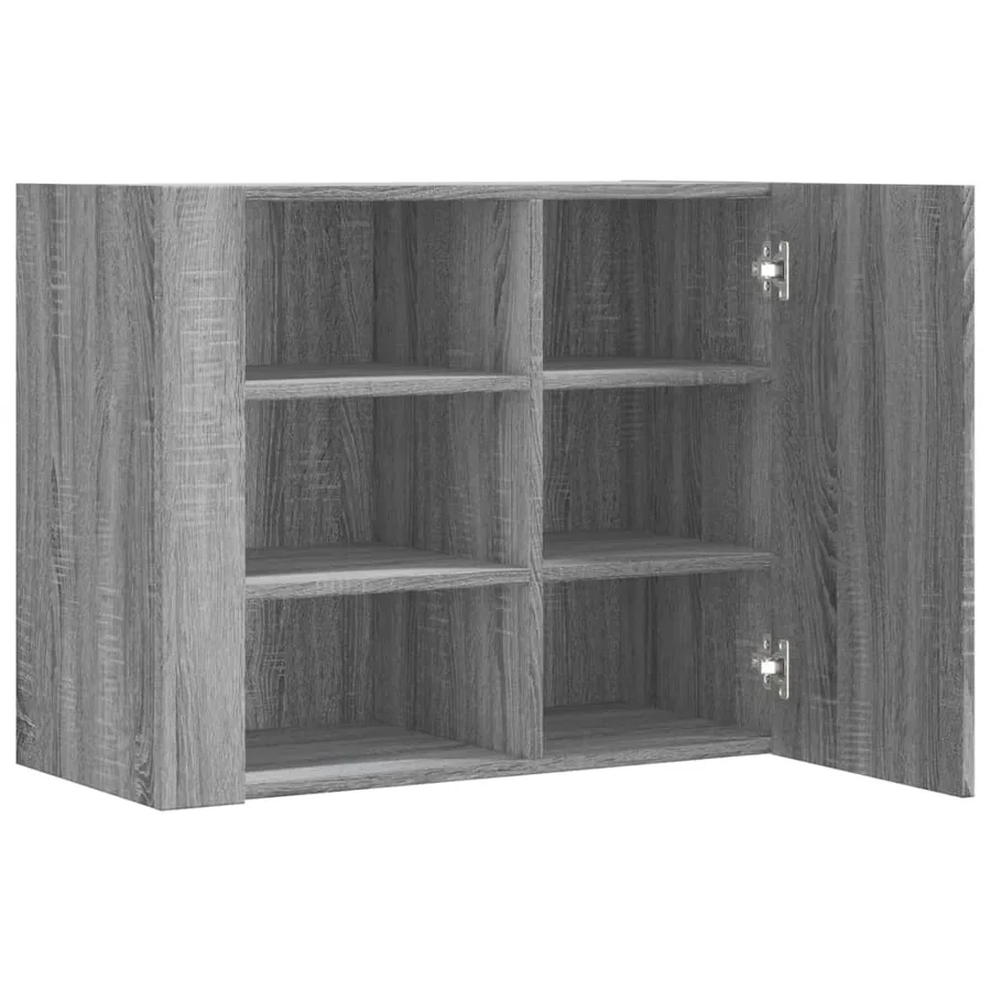 Armoire murale sonoma gris 75x35x60 cm bois d'ingénierie - 7