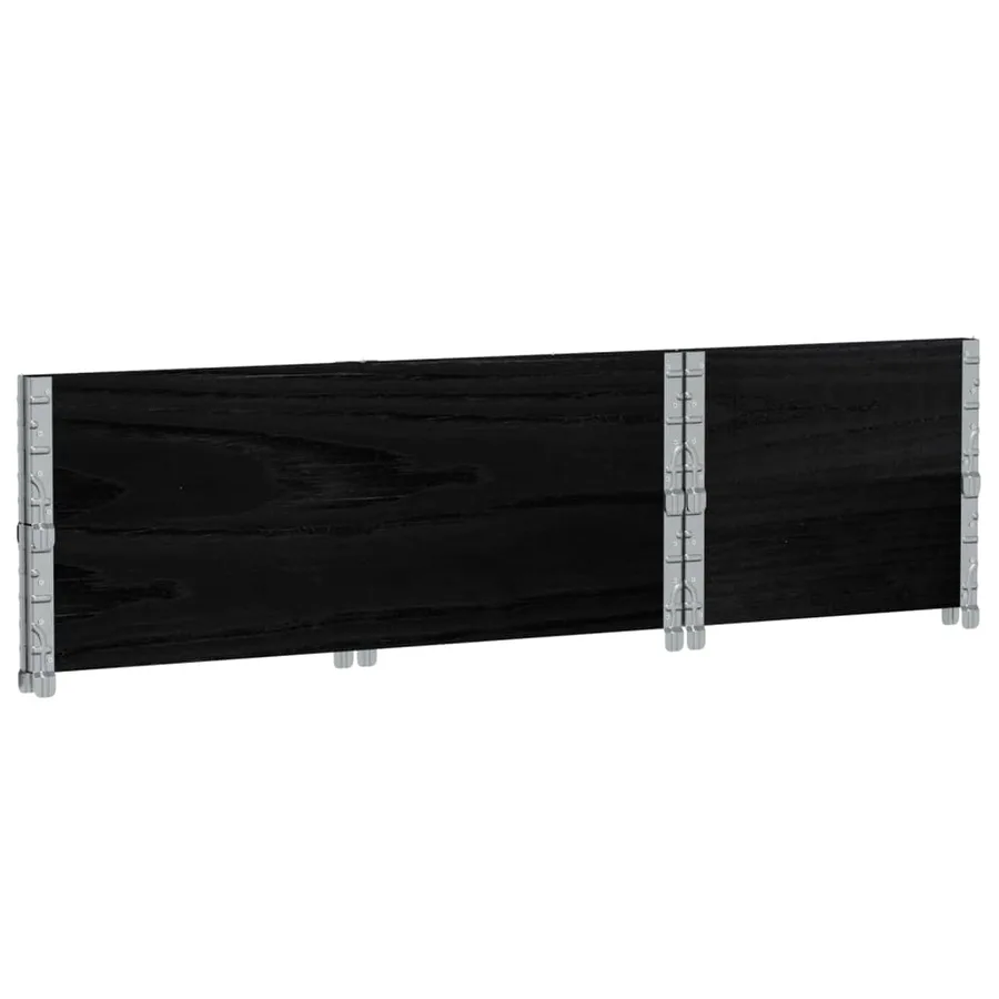 Jardinière noir 100x50 cm bois massif de pin - 6