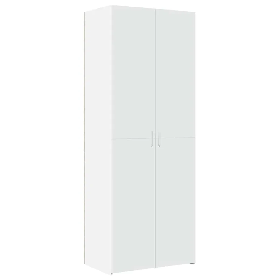 Armoire de rangement blanc 70x42,5x225 cm bois d'ingénierie - 6