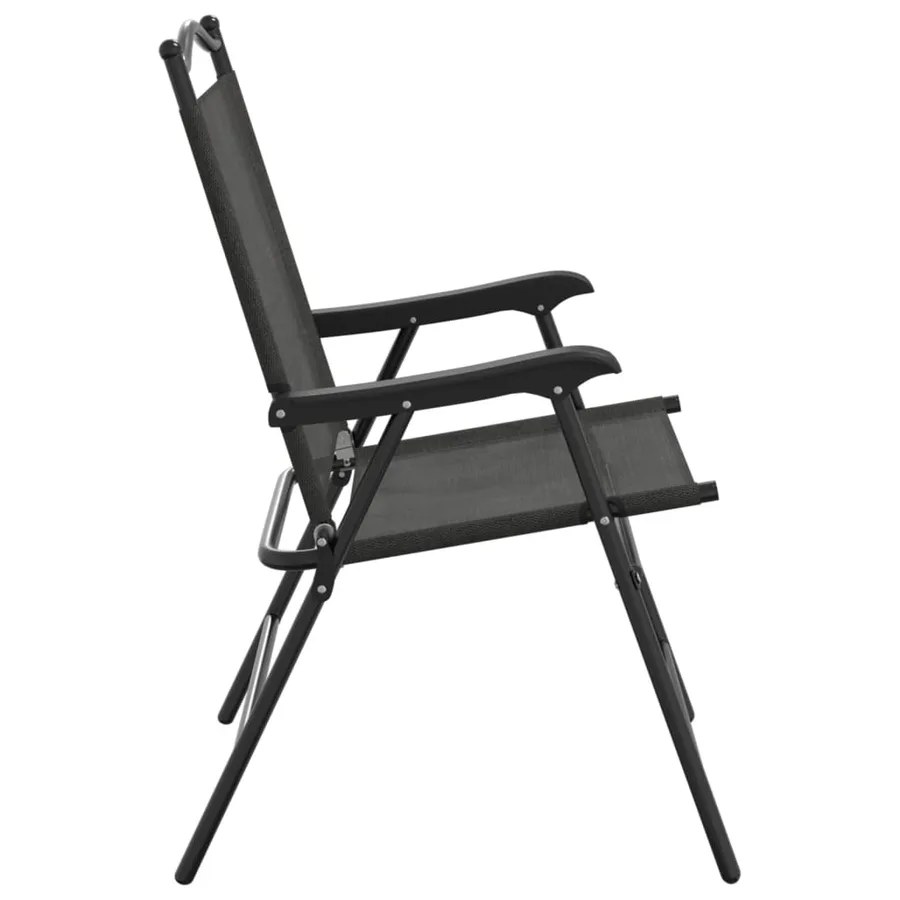 Chaises de jardin pliables lot de 8 en acier et textilène - 6