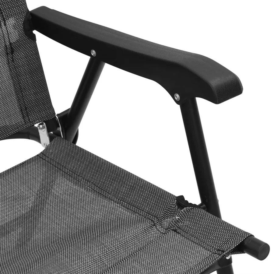 Chaises de jardin pliables lot de 8 en acier et textilène - 9