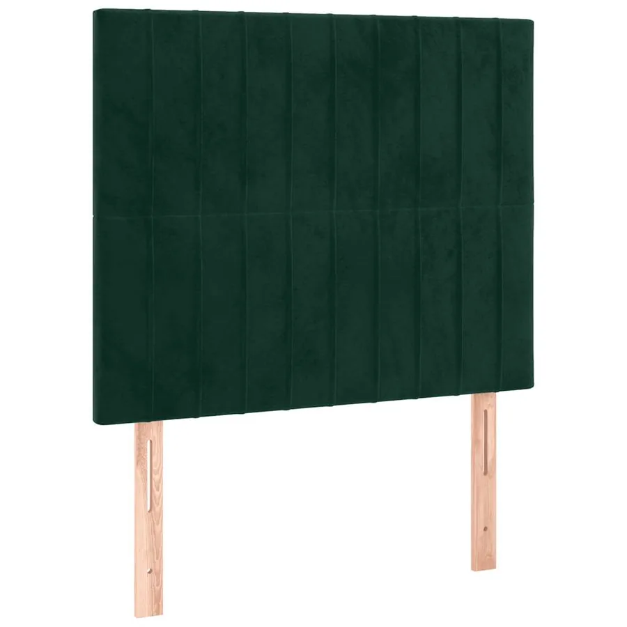 Tête de lit Vert foncé 100x5x118/128 cm Velours - 2