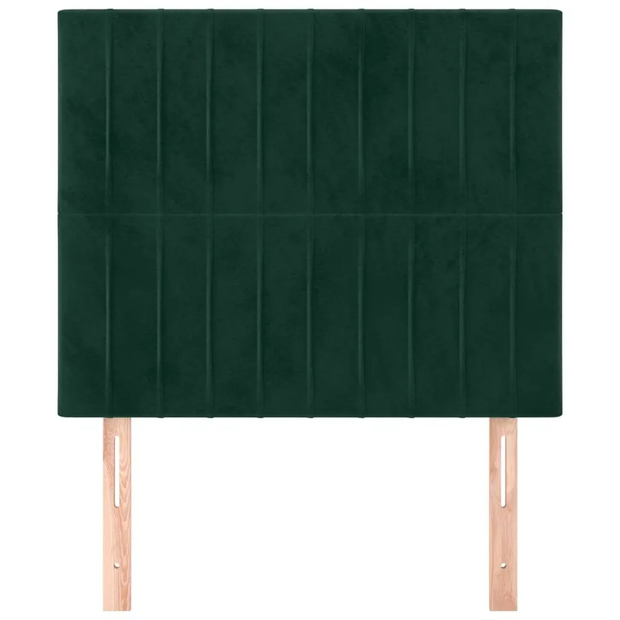 Tête de lit Vert foncé 100x5x118/128 cm Velours - 3