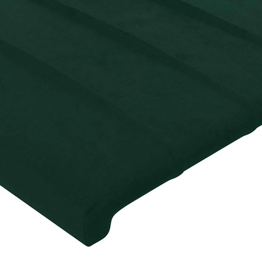 Tête de lit Vert foncé 100x5x118/128 cm Velours - 4
