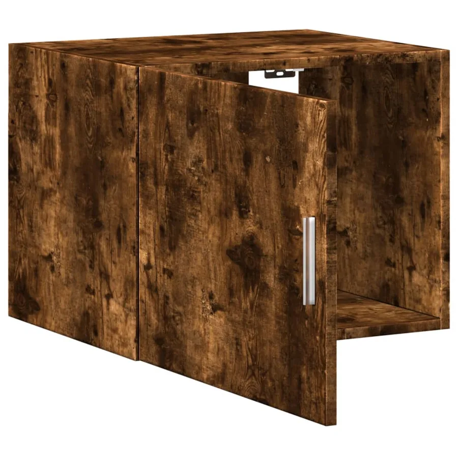 Armoire murale chêne fumé 50x42,5x40 cm bois d'ingénierie - 8