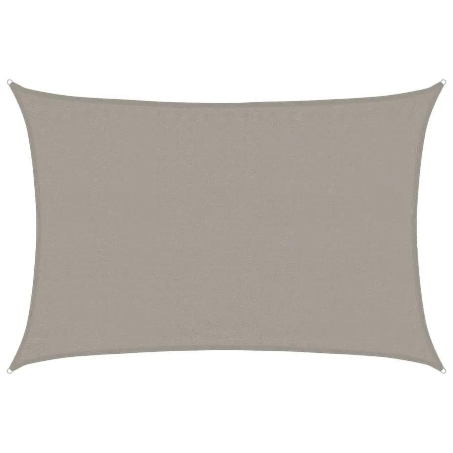 Voile d'ombrage 160 g/m² rectangulaire gris clair 3,5x5 m PEHD - 2