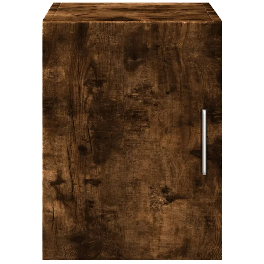 Armoire murale chêne fumé 30x42,5x40 cm bois d'ingénierie - 4