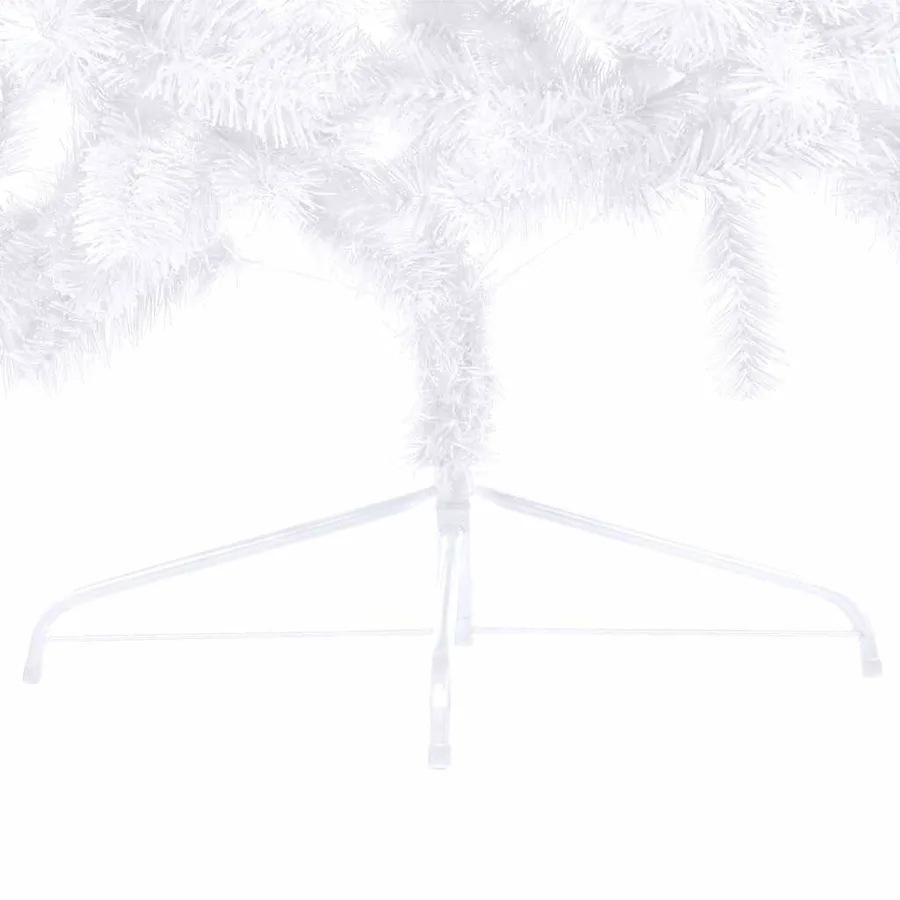 Demi-arbre de Noël artificiel pré-éclairé et boules blanc 240cm - 6
