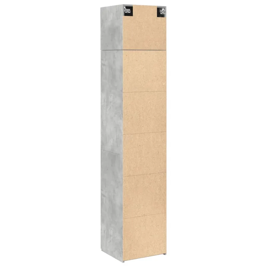 Armoire de rangement mince gris béton 45x42,5x225 cm - 8