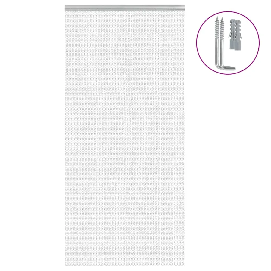 Moustiquaire de porte à chaîne 100x212 cm aluminium