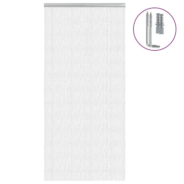 Moustiquaire de porte à chaîne 100x212 cm aluminium