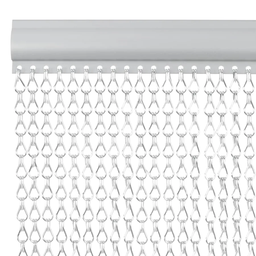Moustiquaire de porte à chaîne 100x212 cm aluminium - 3