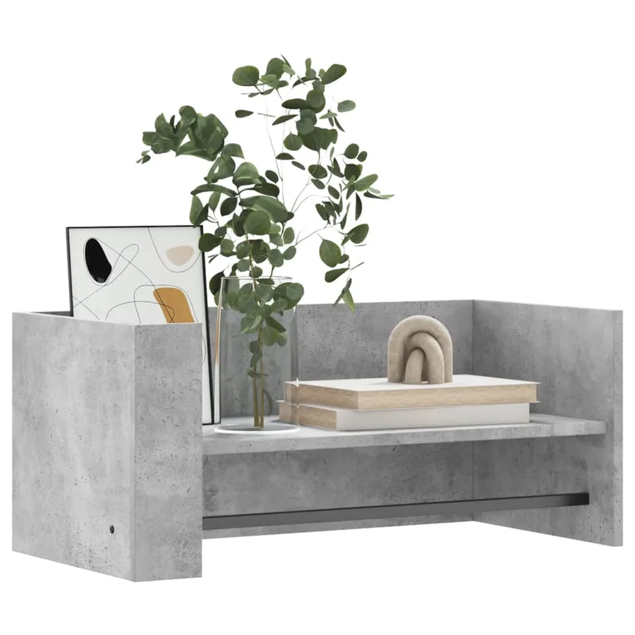 Étagère murale gris béton 70,5x35x30,5 cm bois d'ingénierie - 3