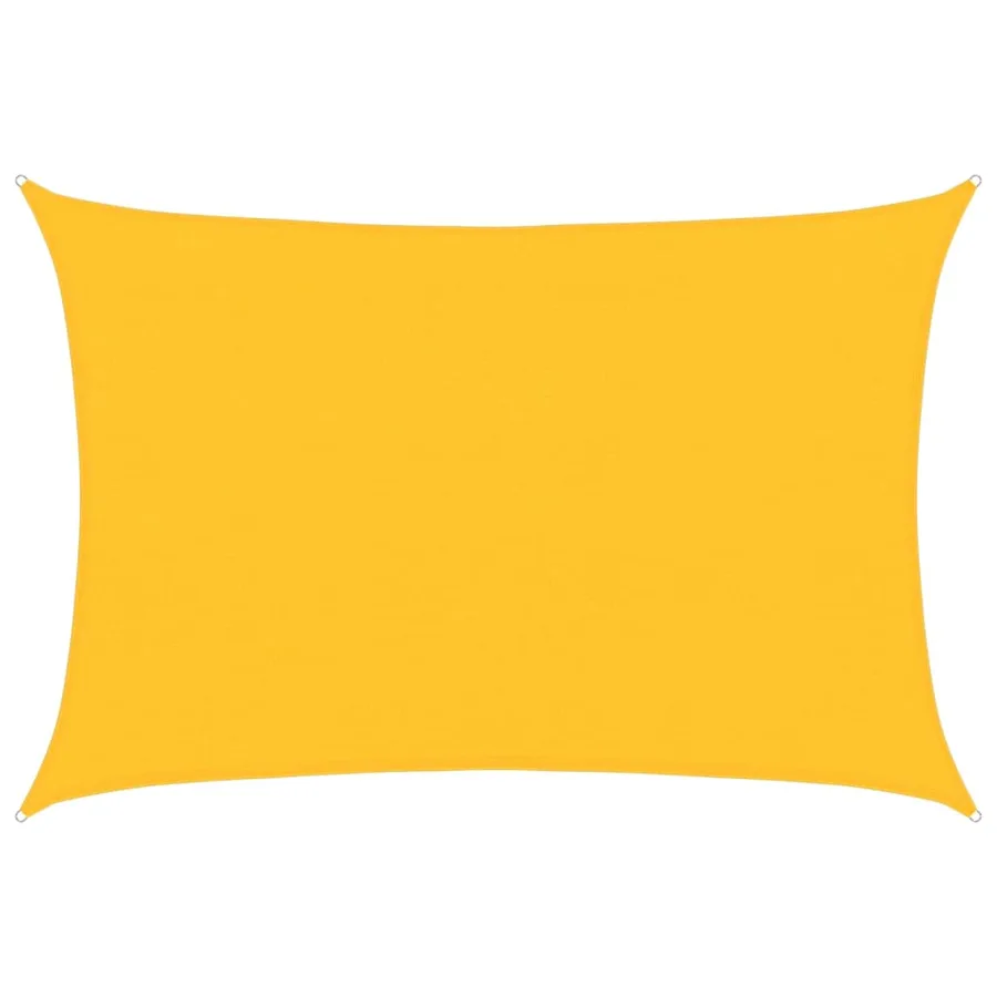Voile d'ombrage 160 g/m² rectangulaire jaune 4x6 m PEHD - 2
