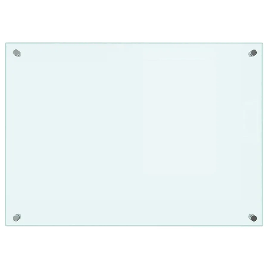 Dosserets de cuisine 2 pcs blanc 70x50 cm verre trempé - 4