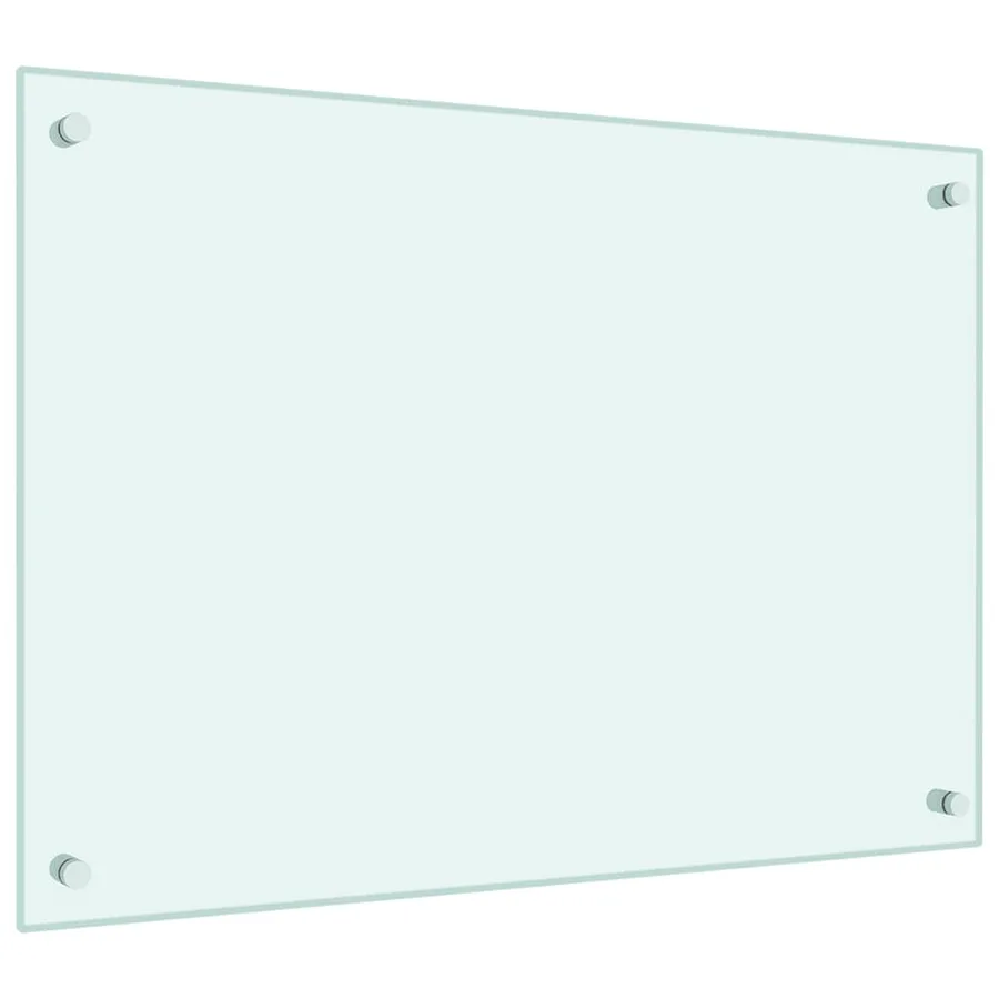 Dosserets de cuisine 2 pcs blanc 70x50 cm verre trempé - 5