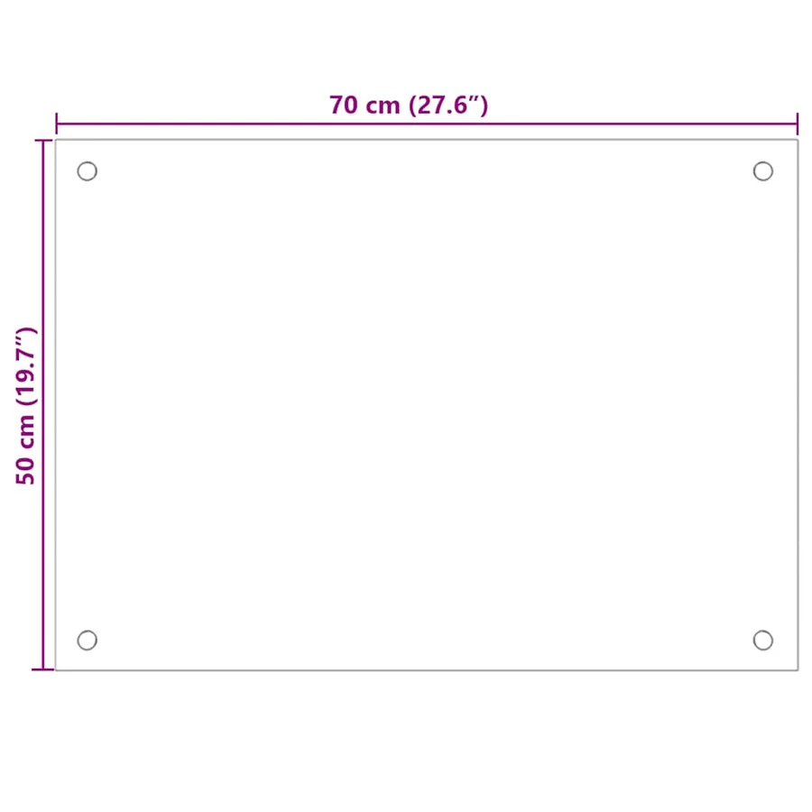 Dosserets de cuisine 2 pcs transparent 70x50 cm verre trempé - 10