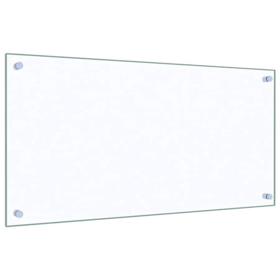 Dosserets de cuisine 2 pcs transparent 80x40 cm verre trempé - 5