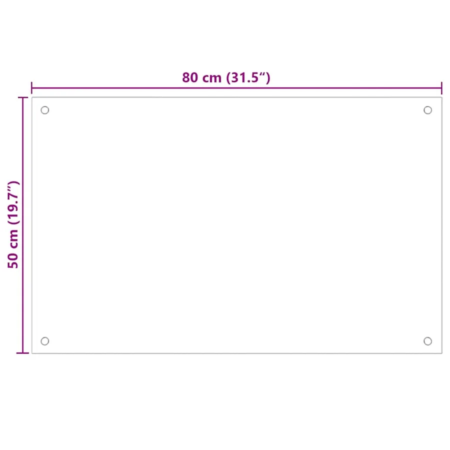 Dosserets de cuisine 2 pcs noir 80x50 cm verre trempé - 10