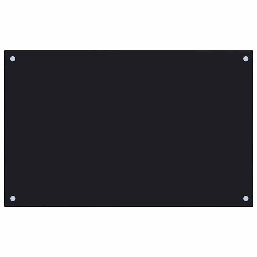 Dosserets de cuisine 2 pcs noir 80x50 cm verre trempé - 4