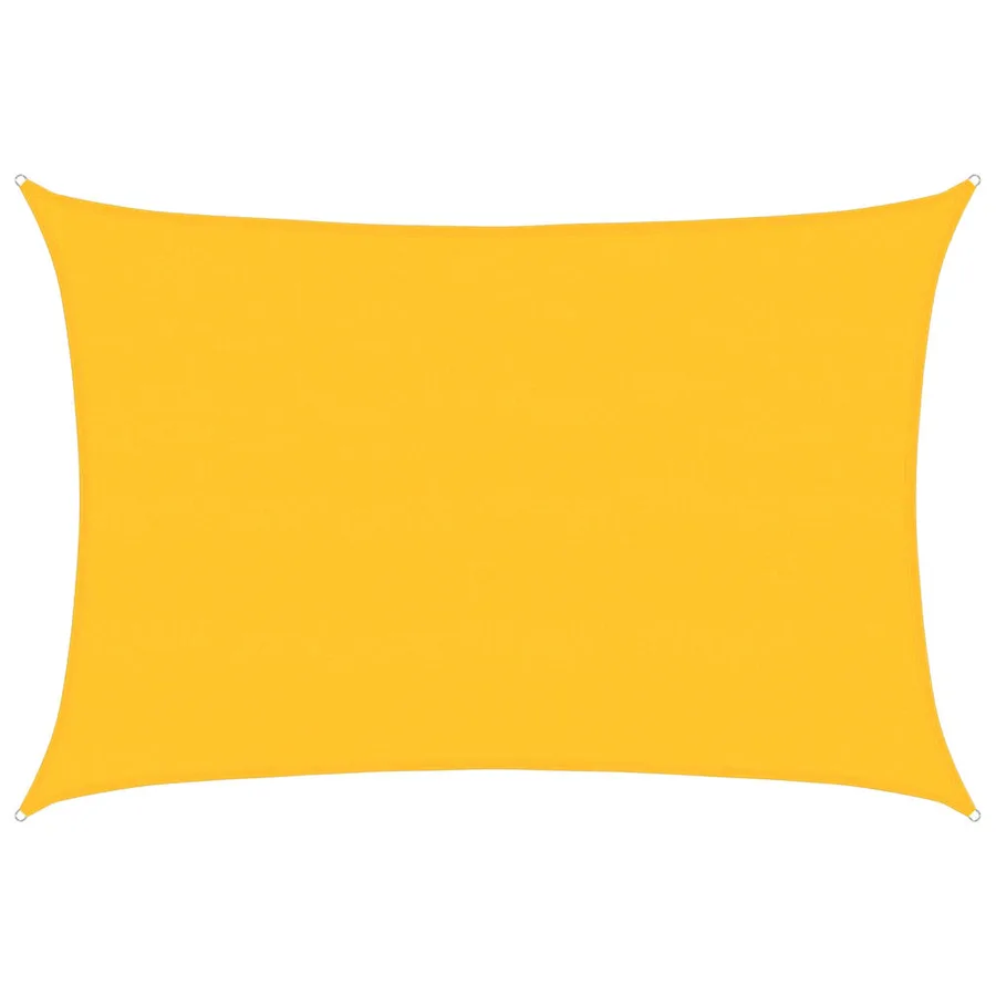 Voile d'ombrage 160 g/m² rectangulaire jaune 5x6 m PEHD - 2