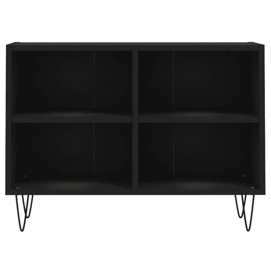 Meuble TV noir 69,5 x 30 x 50 cm bois d'ingénierie - 4