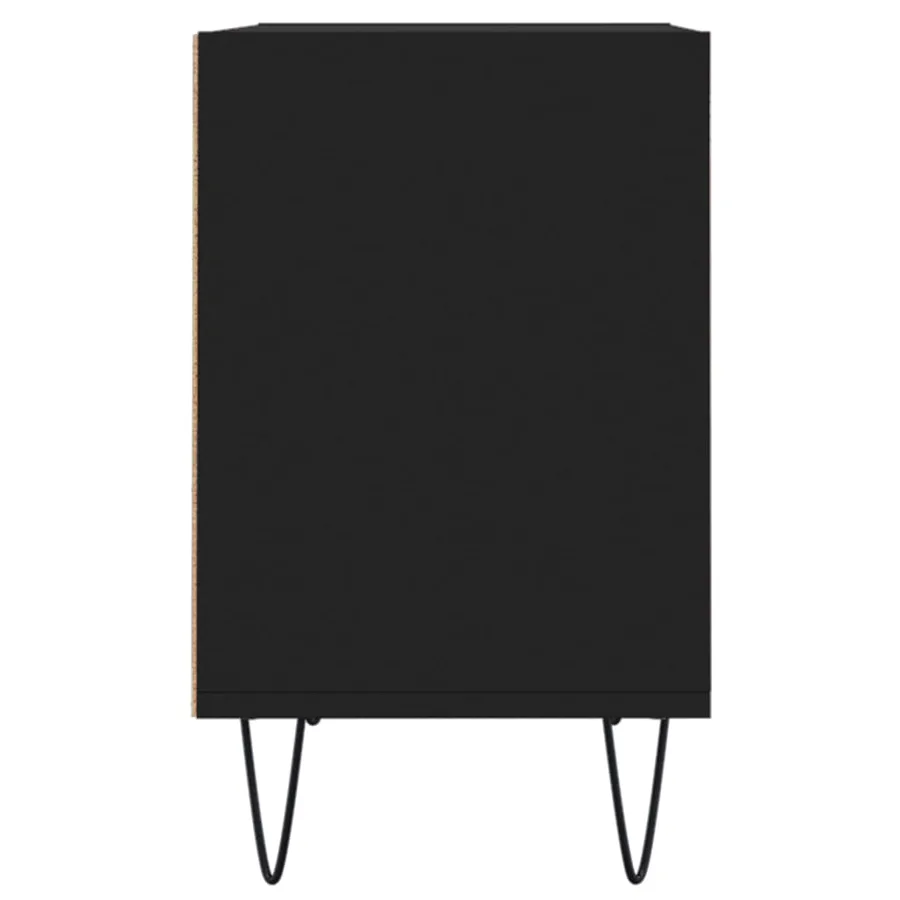 Meuble TV noir 69,5 x 30 x 50 cm bois d'ingénierie - 5