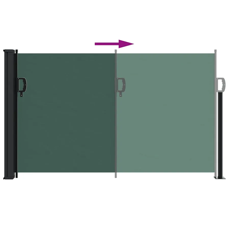 Auvent latéral rétractable vert foncé 120x500 cm - 5
