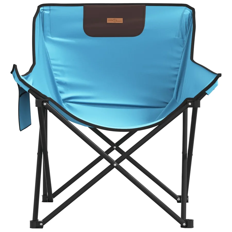 Chaise de camping avec poche pliable lot de 2 bleu vif - 5