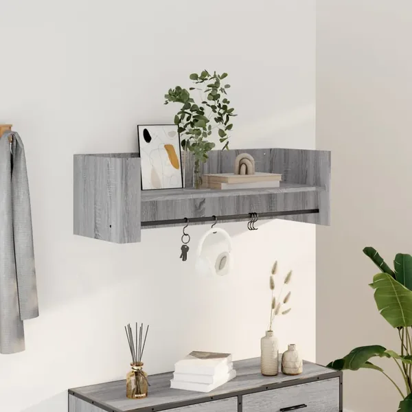 Étagère murale sonoma gris 100x35x30,5 cm bois ingénierie