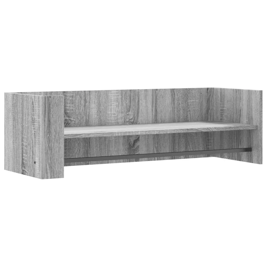 Étagère murale sonoma gris 100x35x30,5 cm bois ingénierie - 2