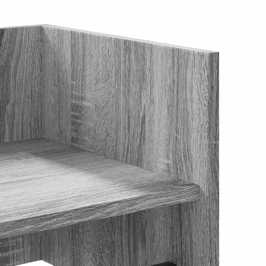 Étagère murale sonoma gris 100x35x30,5 cm bois ingénierie - 7