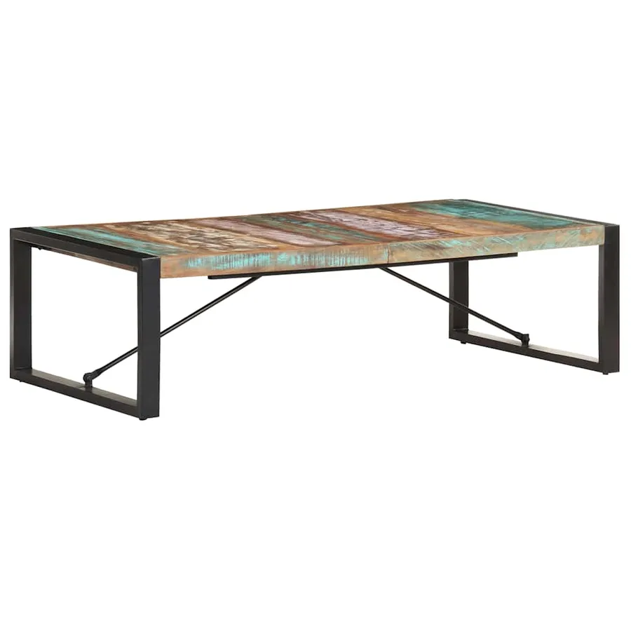 Table basse 140x70x40 cm Bois de récupération solide - 8