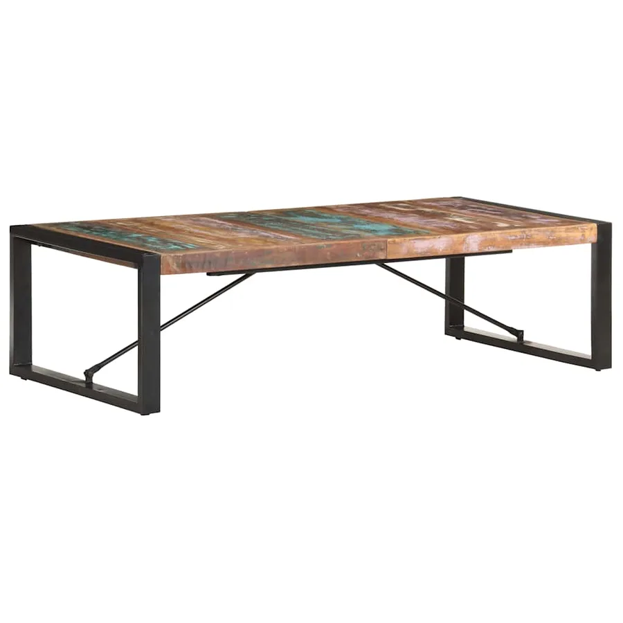 Table basse 140x70x40 cm Bois de récupération solide - 9