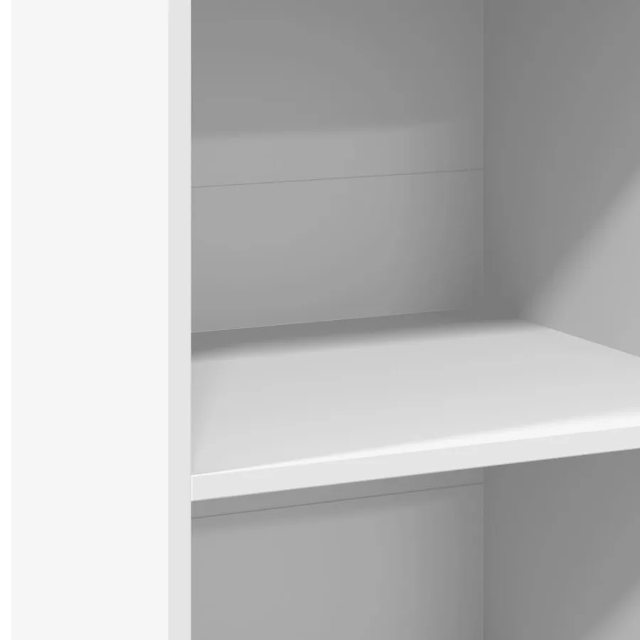 Buffet haut blanc 50x41x124 cm bois d'ingénierie - 7