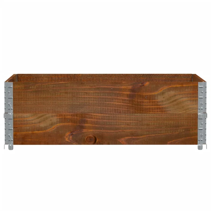 Jardinière marron 120x80 cm bois massif de pin - 3