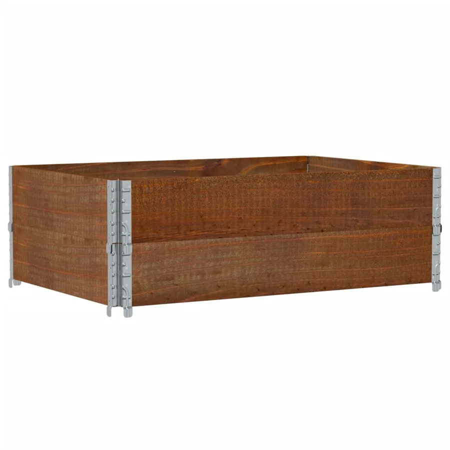Jardinière marron 120x80 cm bois massif de pin - 5