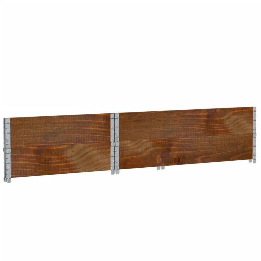 Jardinière marron 120x80 cm bois massif de pin - 6