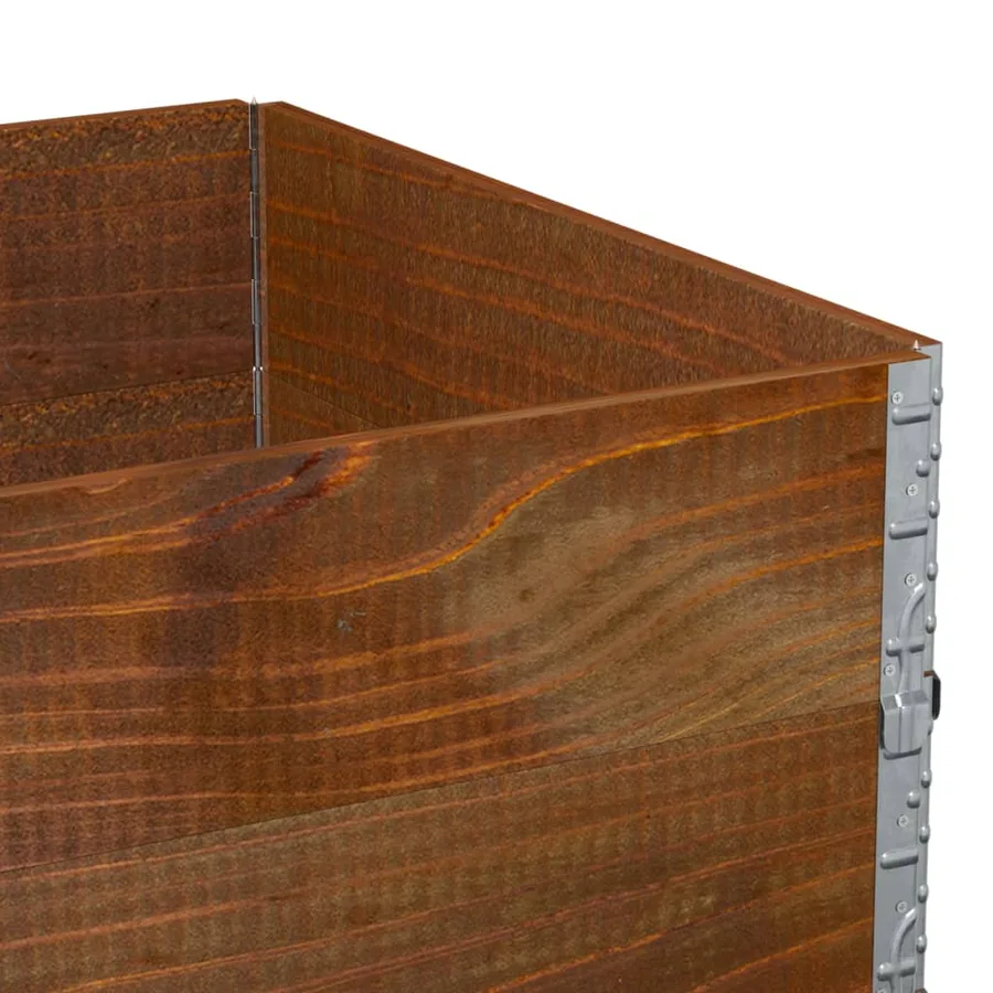Jardinière marron 120x80 cm bois massif de pin - 7